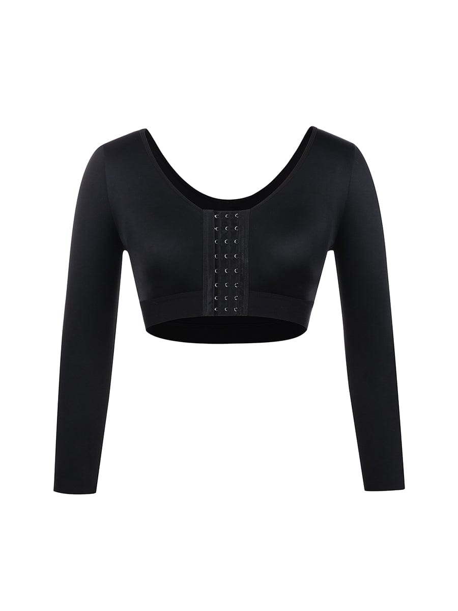 Post-Surgical Slimming Crop Shapewear with 3-Row Hooks