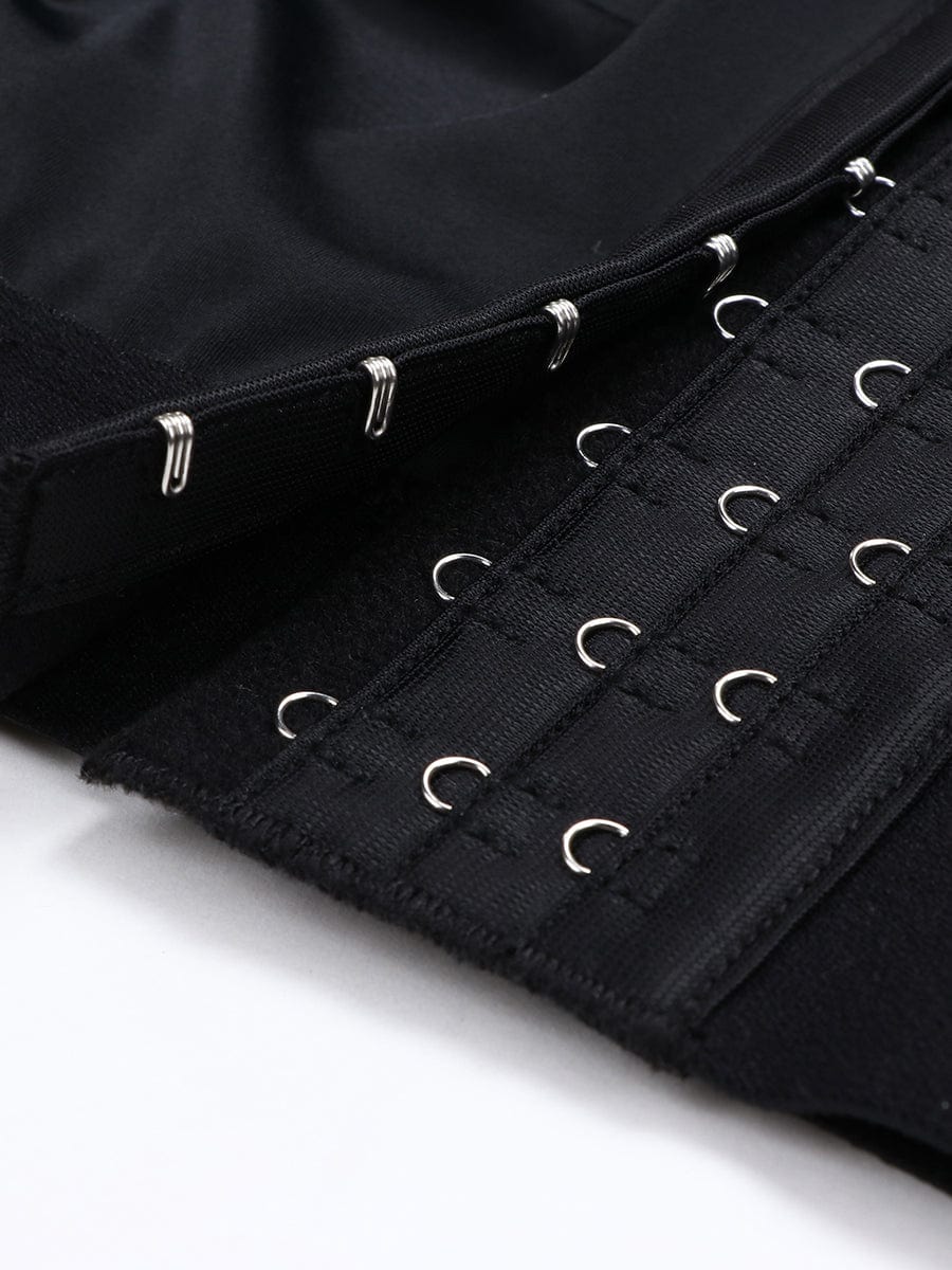 Post-Surgical Slimming Crop Shapewear with 3-Row Hooks