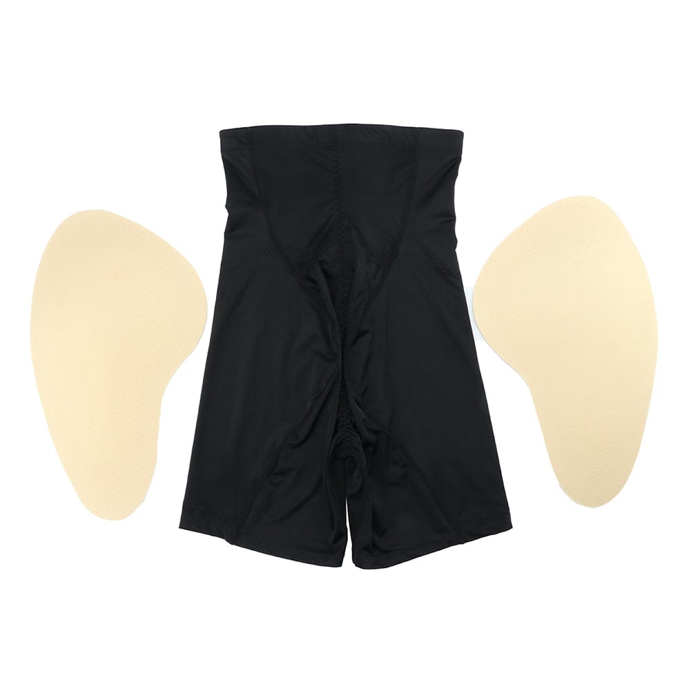 High-Waist Tummy Control Shapewear with Removable Hip Enhancers