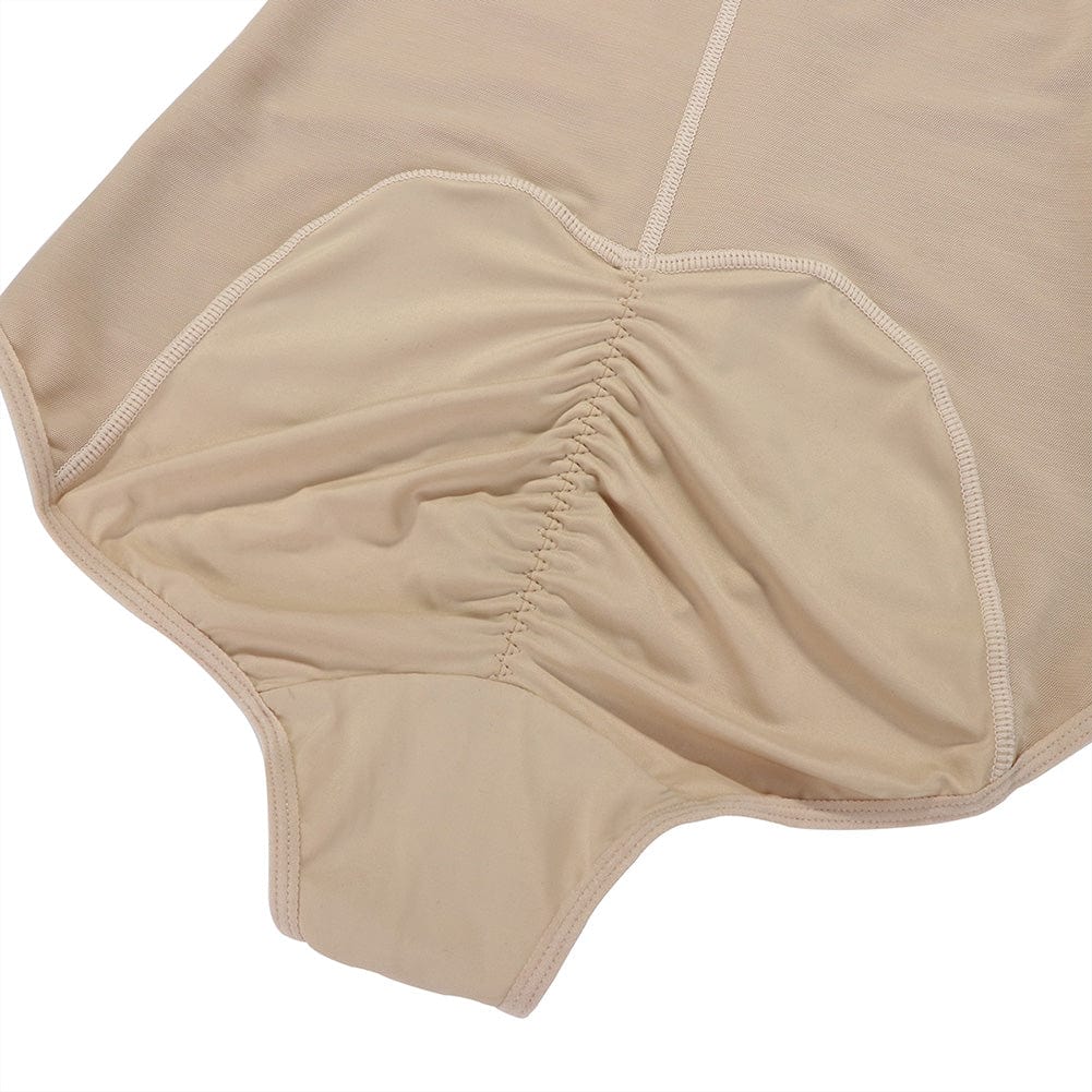 Sleek Black High Waist Body Shaper with Crotch Hooks