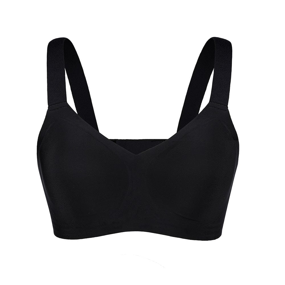 Black Seamless Shapewear Bra with Removable Pads