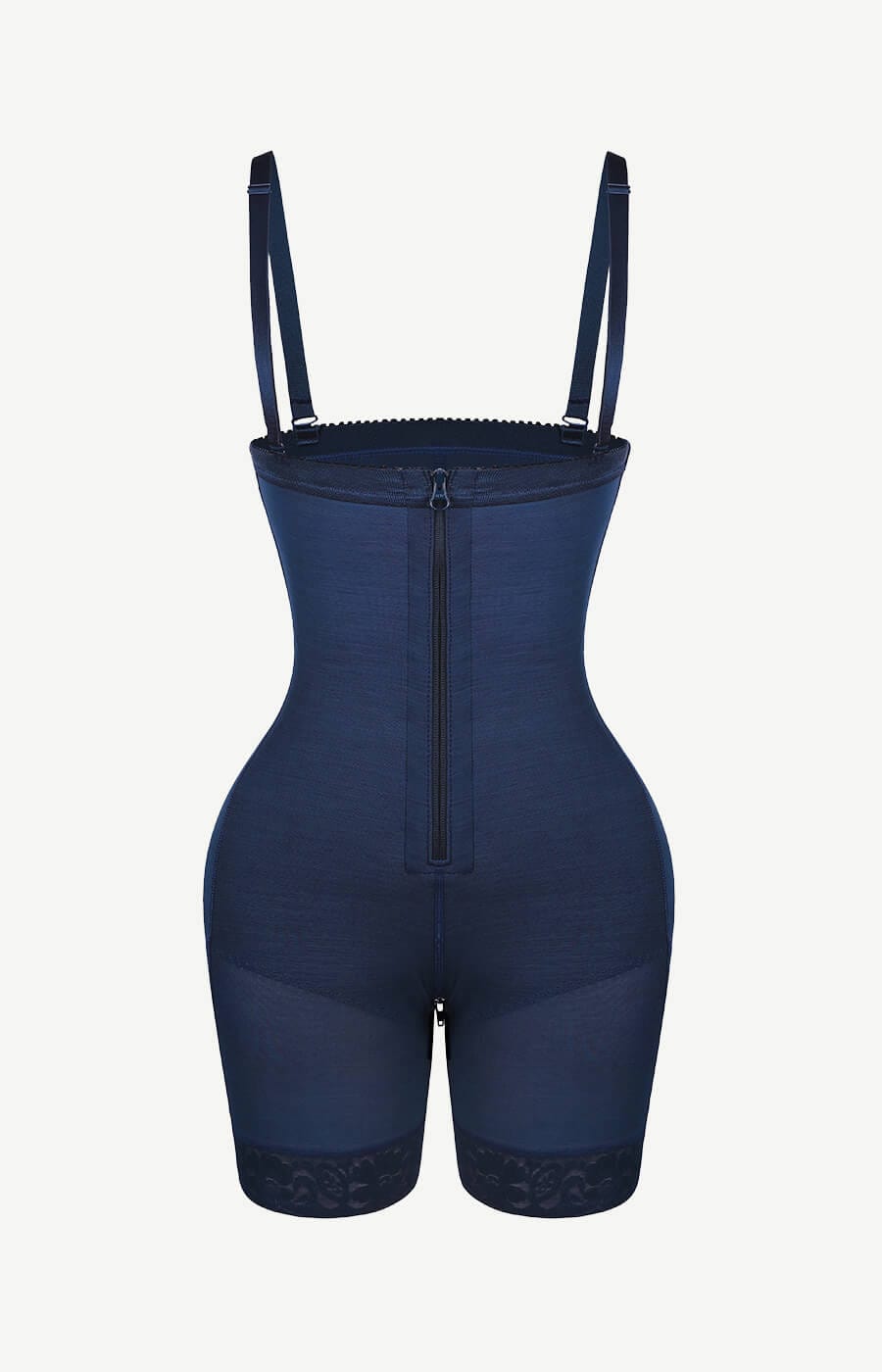 Detachable Straps Post-Op Full Body Shaper with Zipper Tummy Control