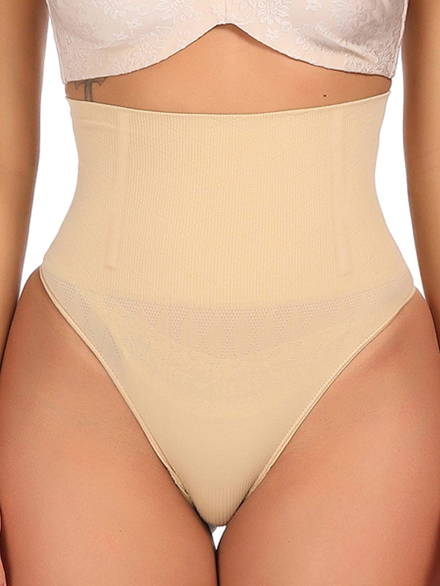 Seamless Instant Smooth Shapewear Thong with 4 Steel Bones