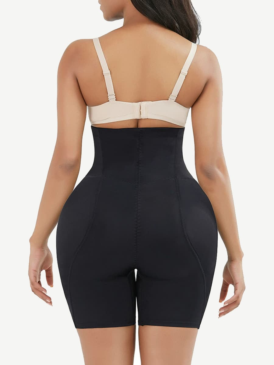 High-Waist Tummy Control Shapewear with Removable Hip Enhancers