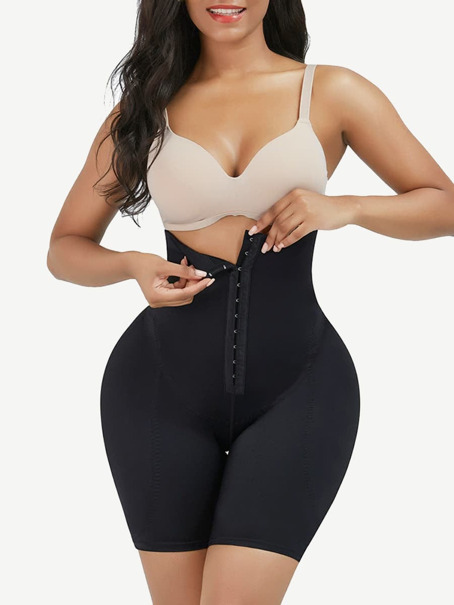 High-Waist Tummy Control Shapewear with Removable Hip Enhancers