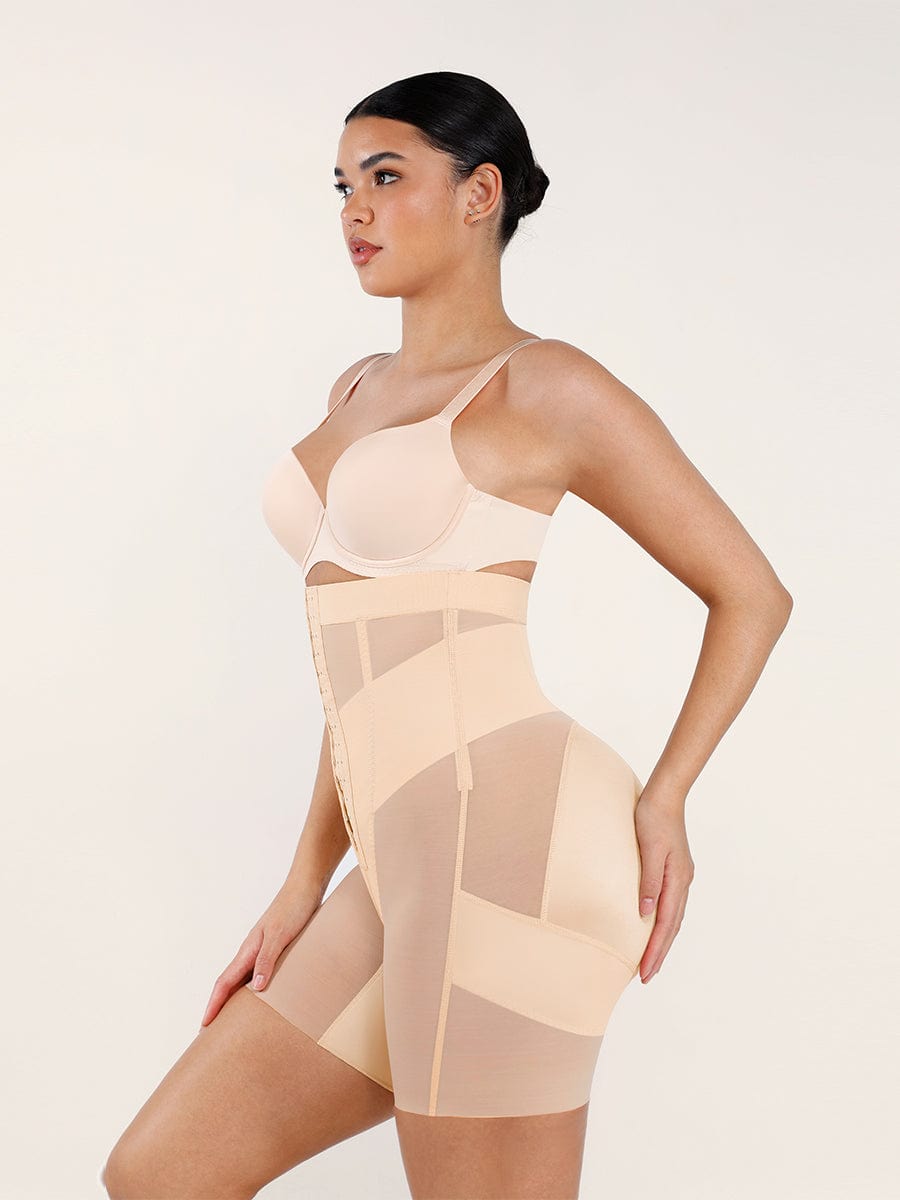Breathable High-Waisted Shaping Briefs with Abdomen Control & Butt Lifter