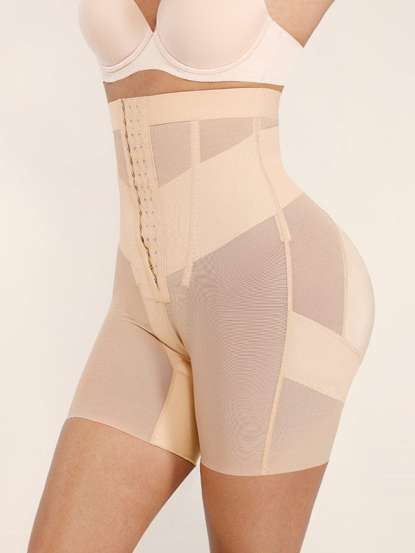 Breathable High-Waisted Shaping Briefs with Abdomen Control & Butt Lifter