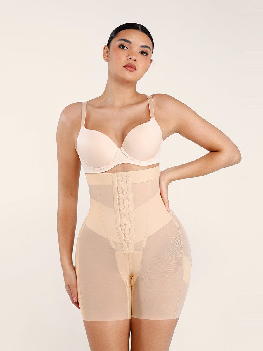 Breathable High-Waisted Shaping Briefs with Abdomen Control & Butt Lifter