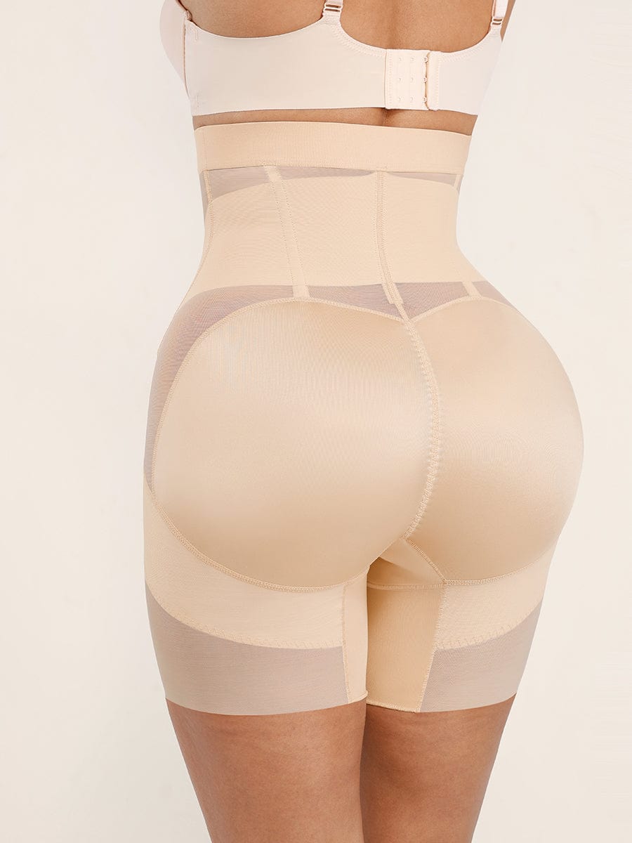 Breathable High-Waisted Shaping Briefs with Abdomen Control & Butt Lifter