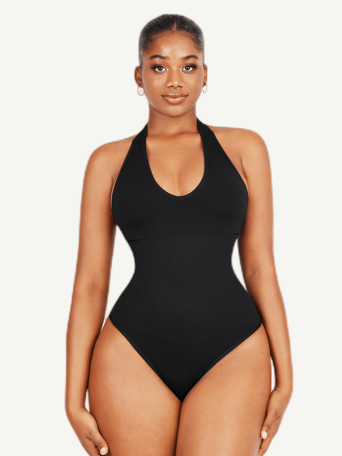 Elegant Seamless Hanging Neck Bodysuit Shapewear