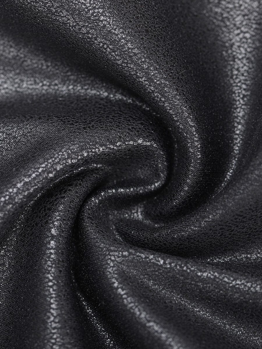 Sculpting Faux Leather Bodysuit with Square Neckline