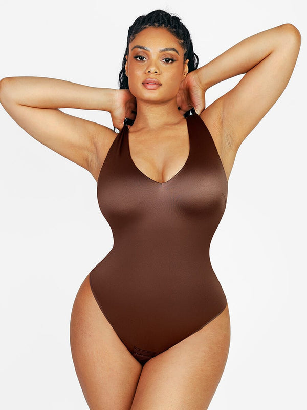 Elegant V-Neck Body Sculpting Bodysuit