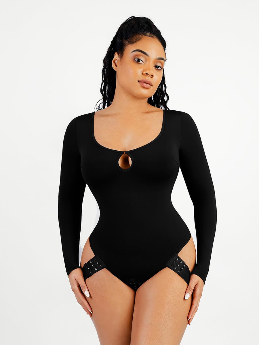 Sculpting Scoop Neck Thong Bodysuit
