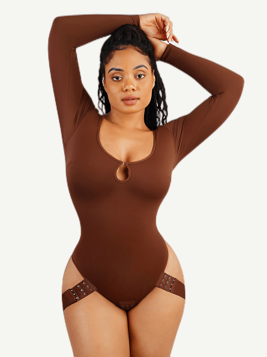Sculpting Scoop Neck Thong Bodysuit