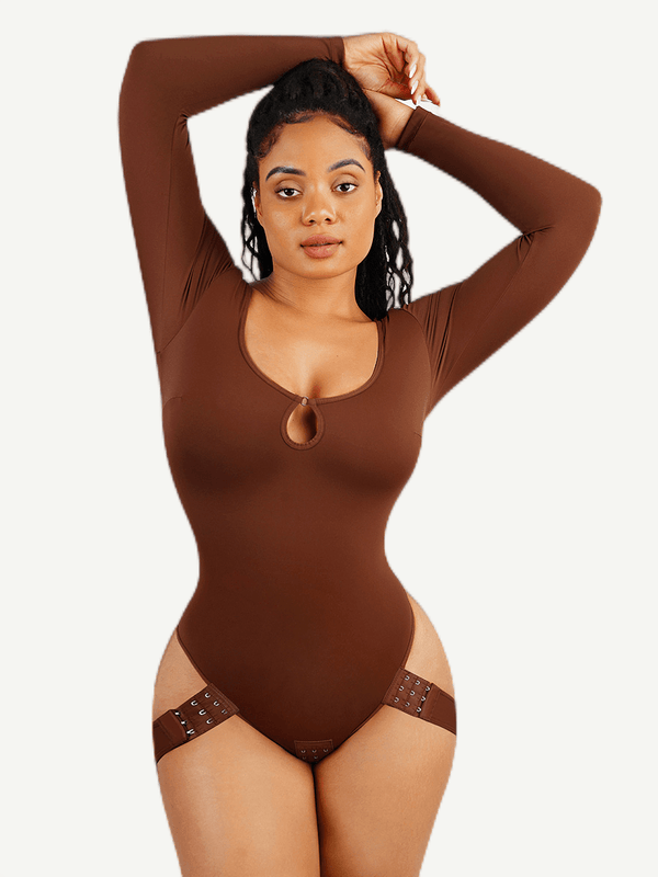 Sculpting Scoop Neck Thong Bodysuit