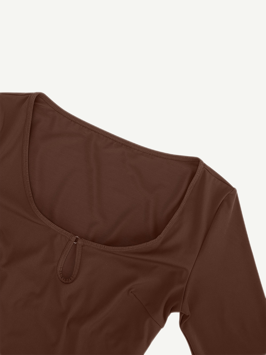 Sculpting Scoop Neck Thong Bodysuit