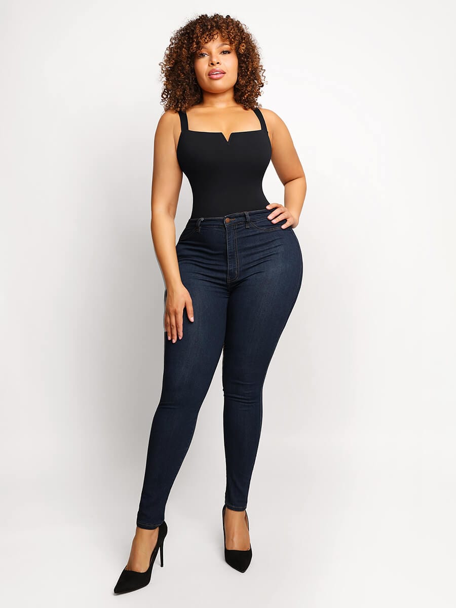 Sculpt & Seduce: Square Neck Shaping Bodysuit