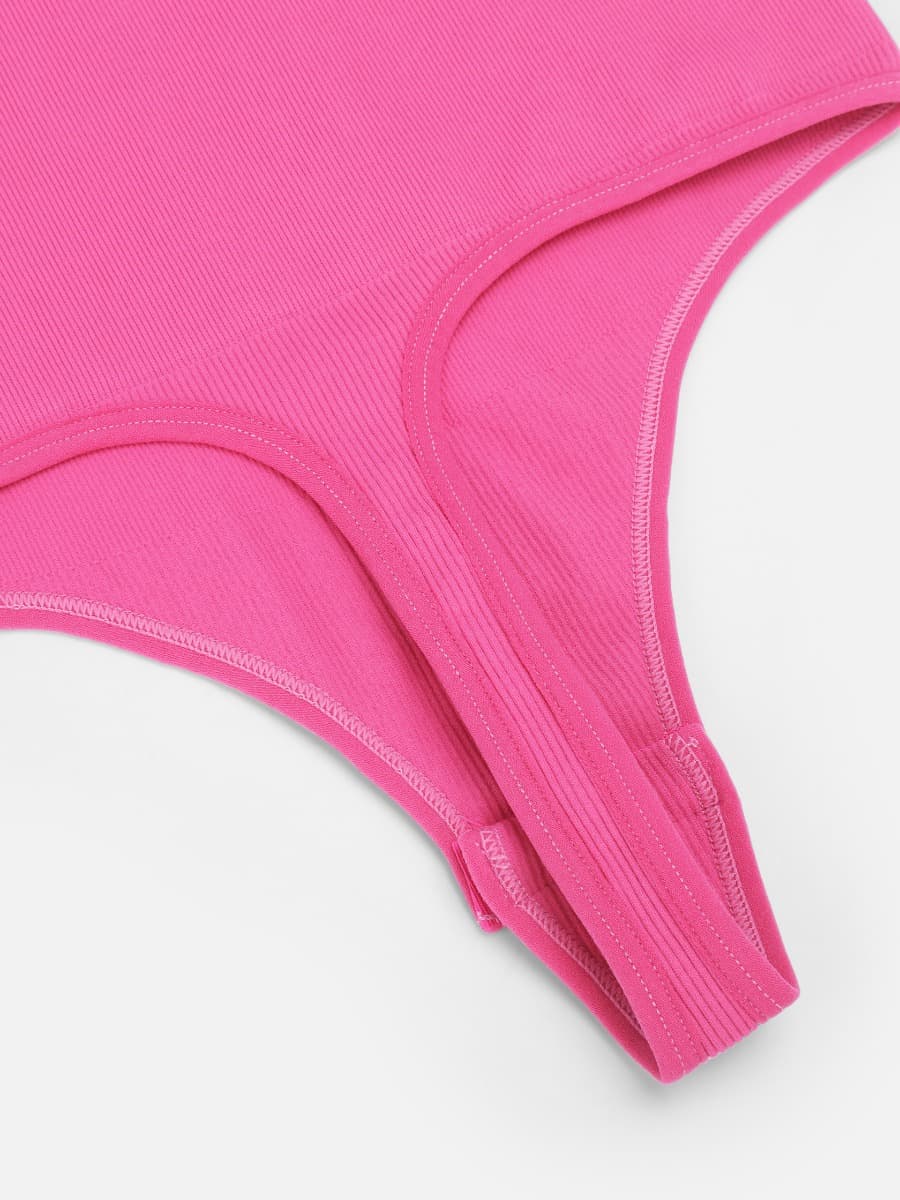 Sculpting V-Neck Seamless Bodysuit with Waist & Tummy Control