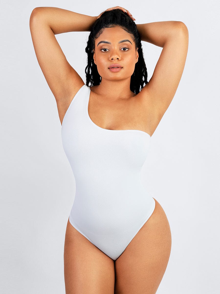 Seamless One-Shoulder Tummy Control Bodysuit