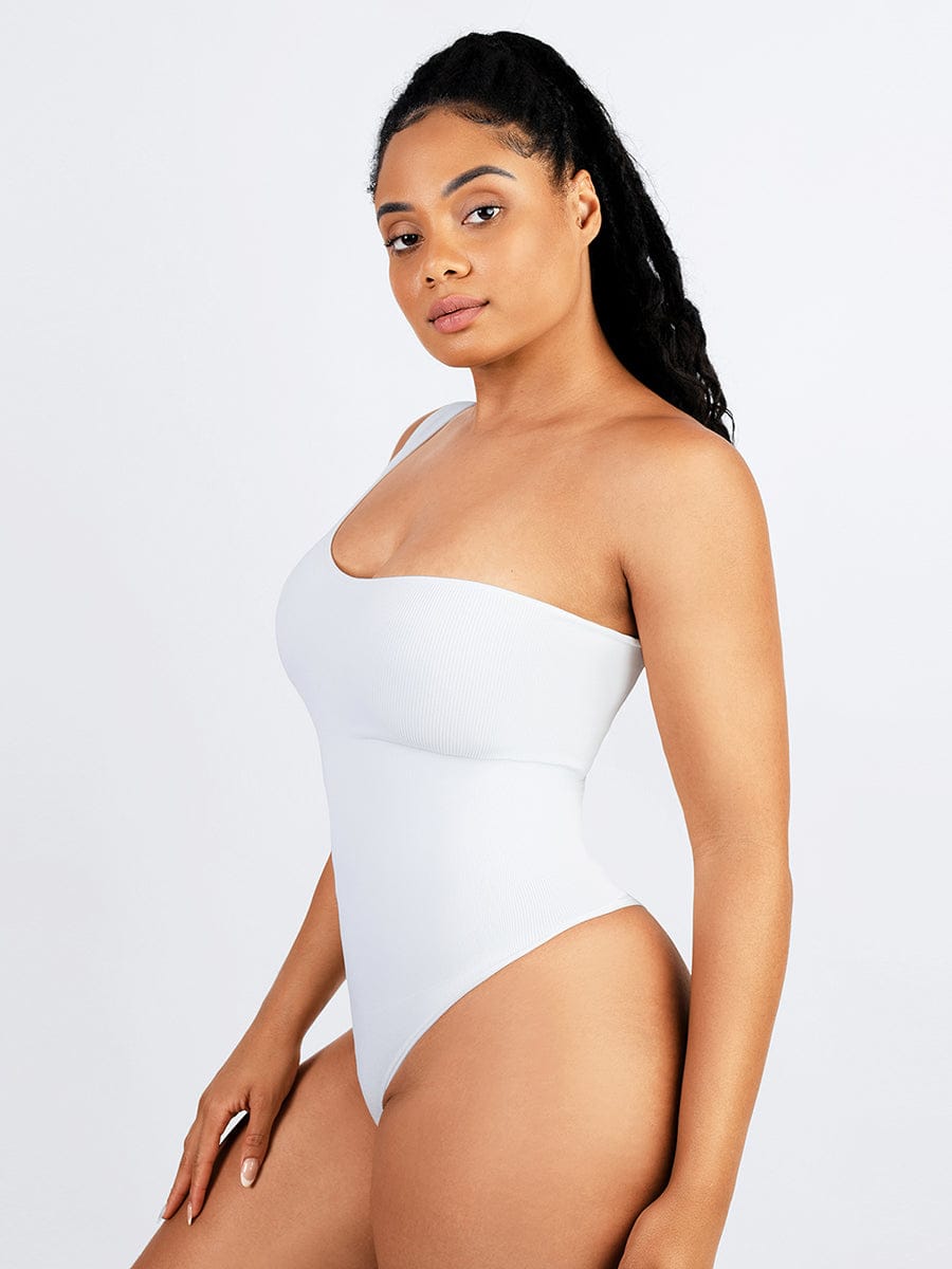 Seamless One-Shoulder Tummy Control Bodysuit