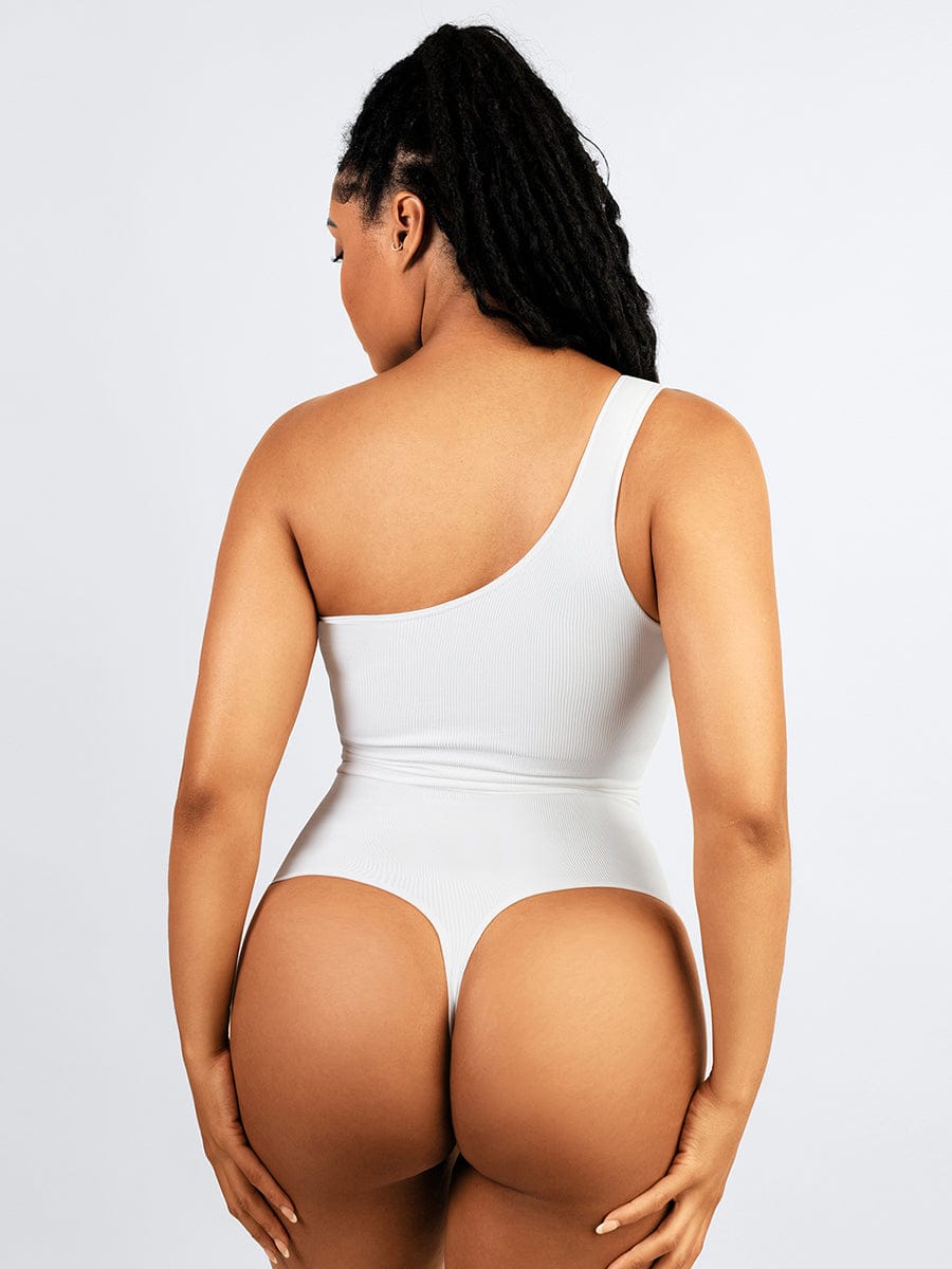 Seamless One-Shoulder Tummy Control Bodysuit