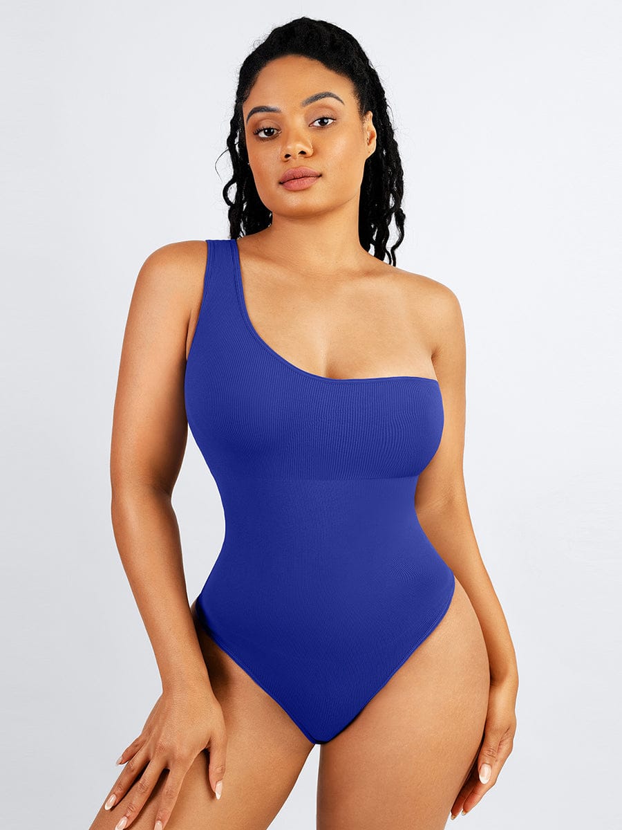 Seamless One-Shoulder Tummy Control Bodysuit