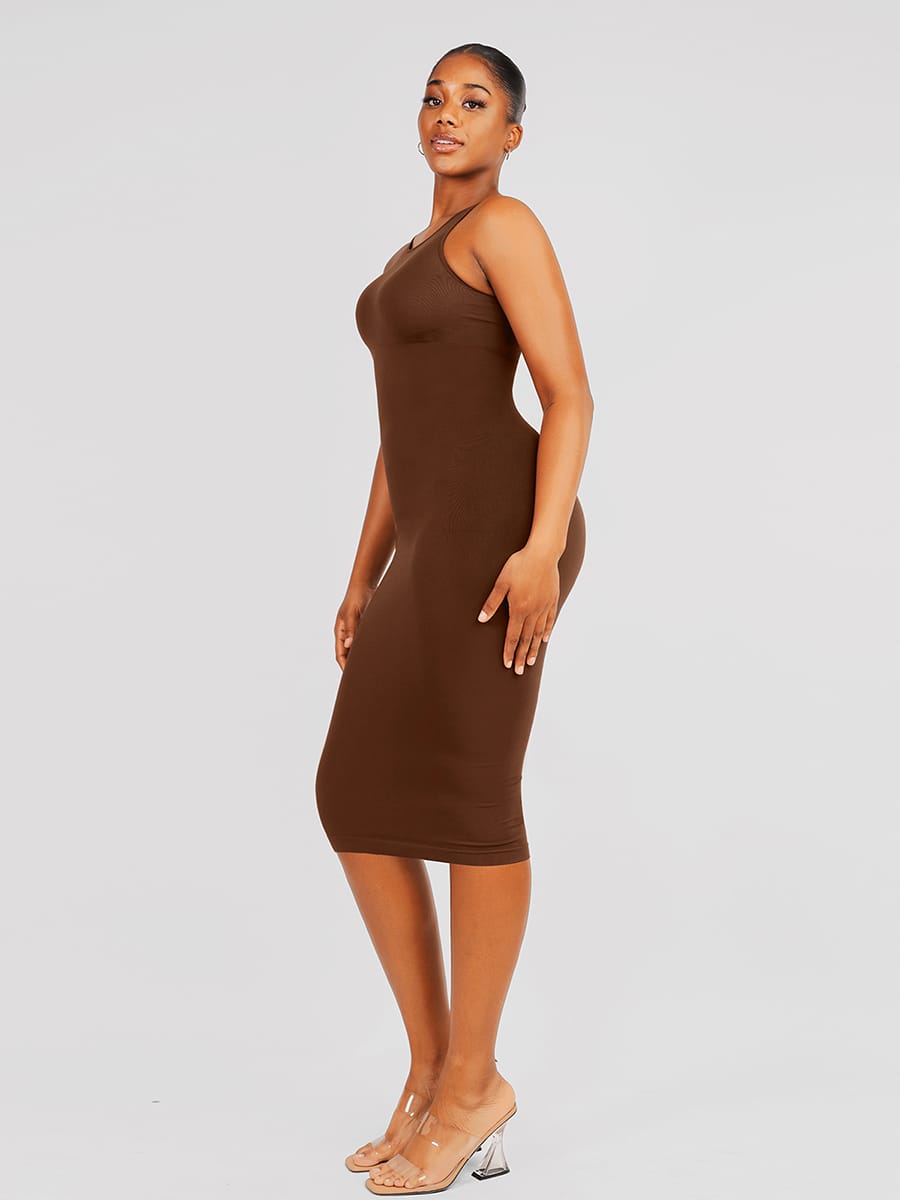 Eco-Friendly Seamless Shaping Dress with U-Back