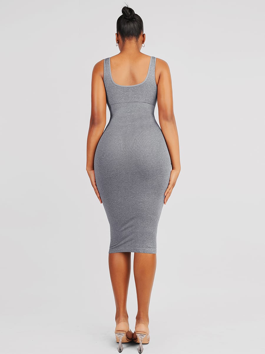 Eco-Friendly Seamless Shaping Dress with U-Back