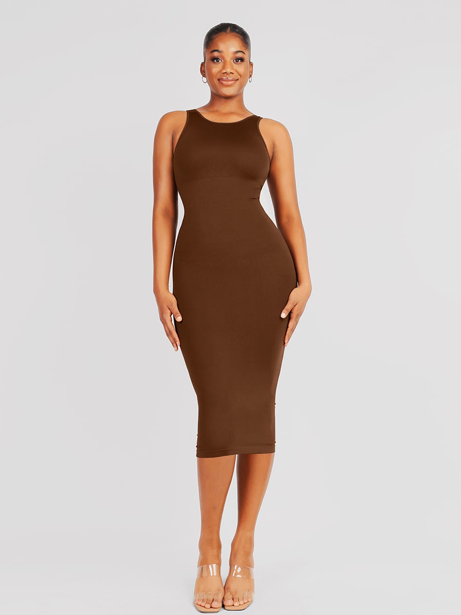 Eco-Friendly Seamless Shaping Dress with U-Back