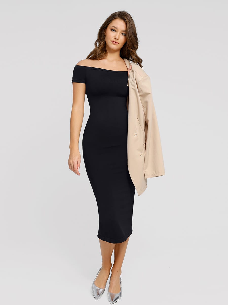 Eco-Friendly Seamless Short-Sleeved Shaping Dress