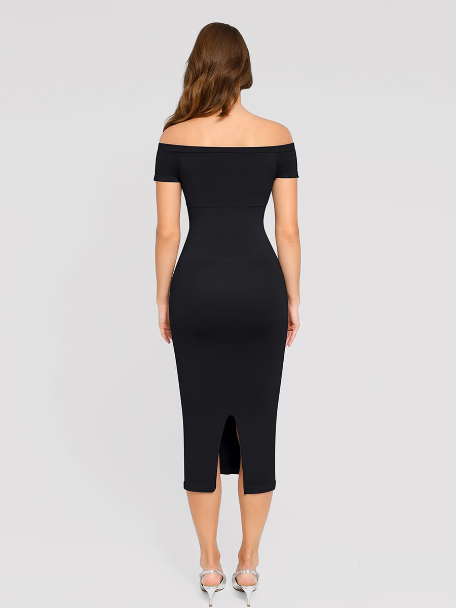Eco-Friendly Seamless Short-Sleeved Shaping Dress