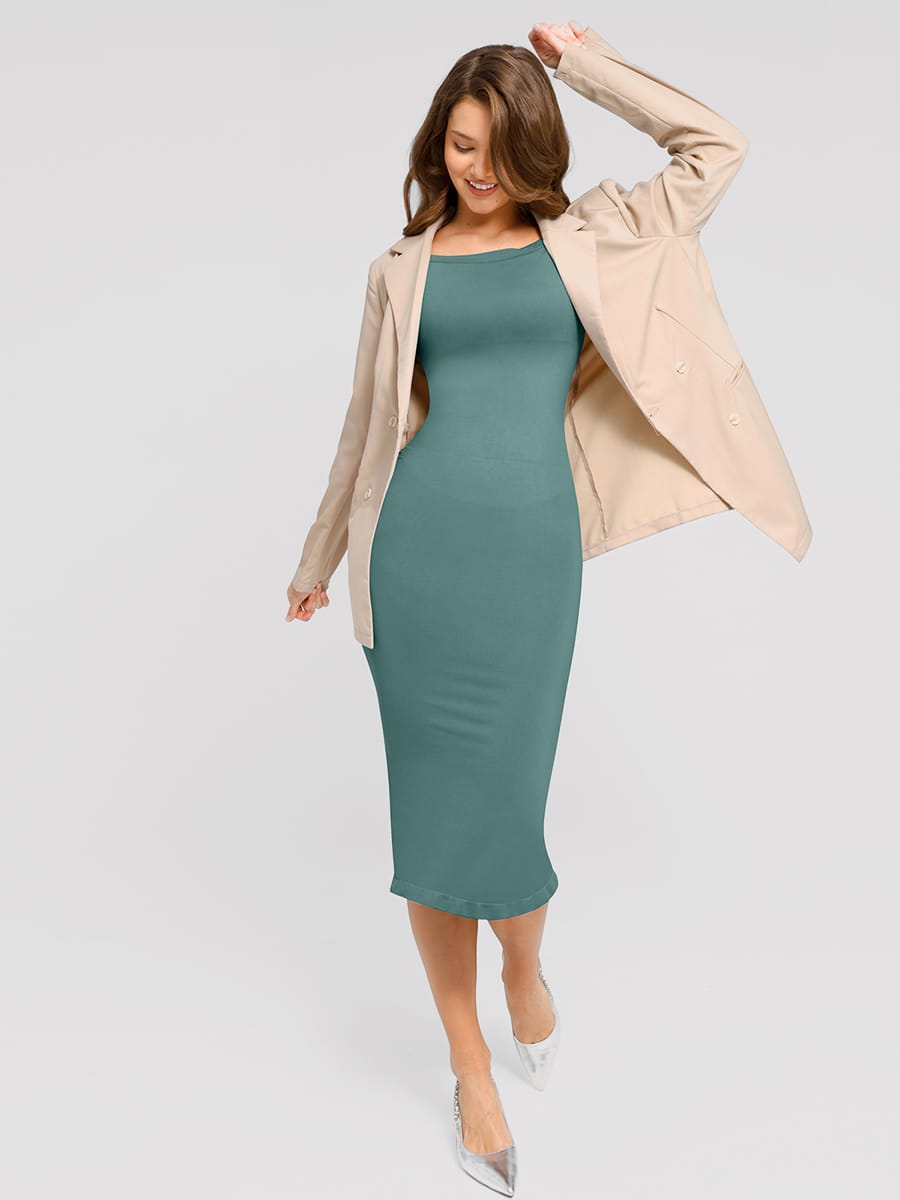 Eco-Friendly Seamless Short-Sleeved Shaping Dress