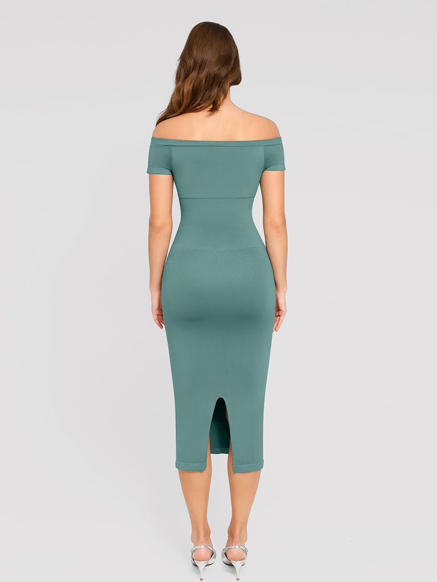Eco-Friendly Seamless Short-Sleeved Shaping Dress