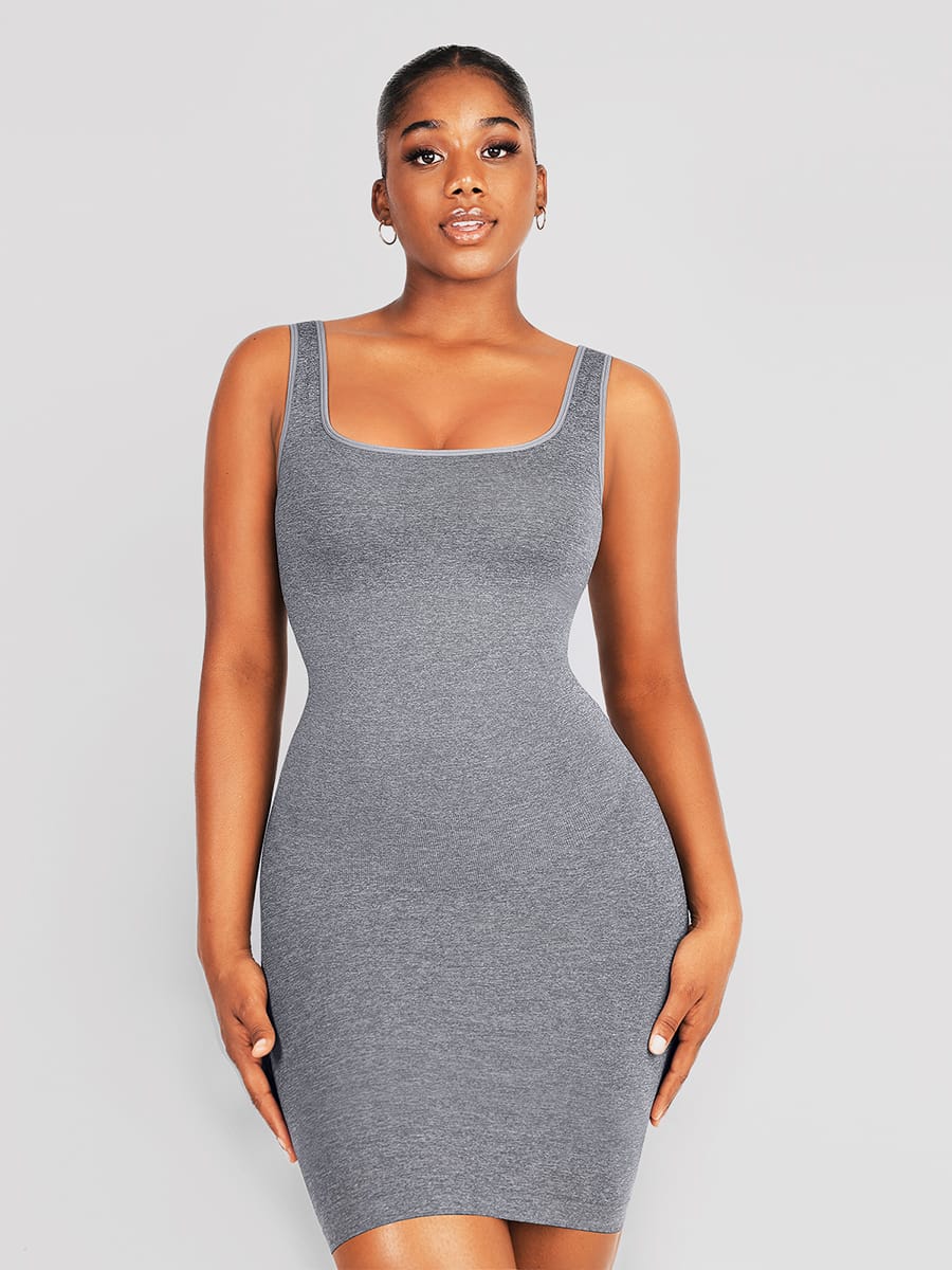 Eco-Friendly Square Neck Seamless Shaping Dress