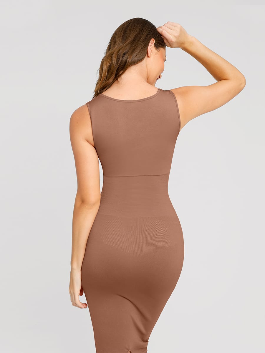 Eco-Chic Seamless 360° Waist Control Spaghetti Strap Dress