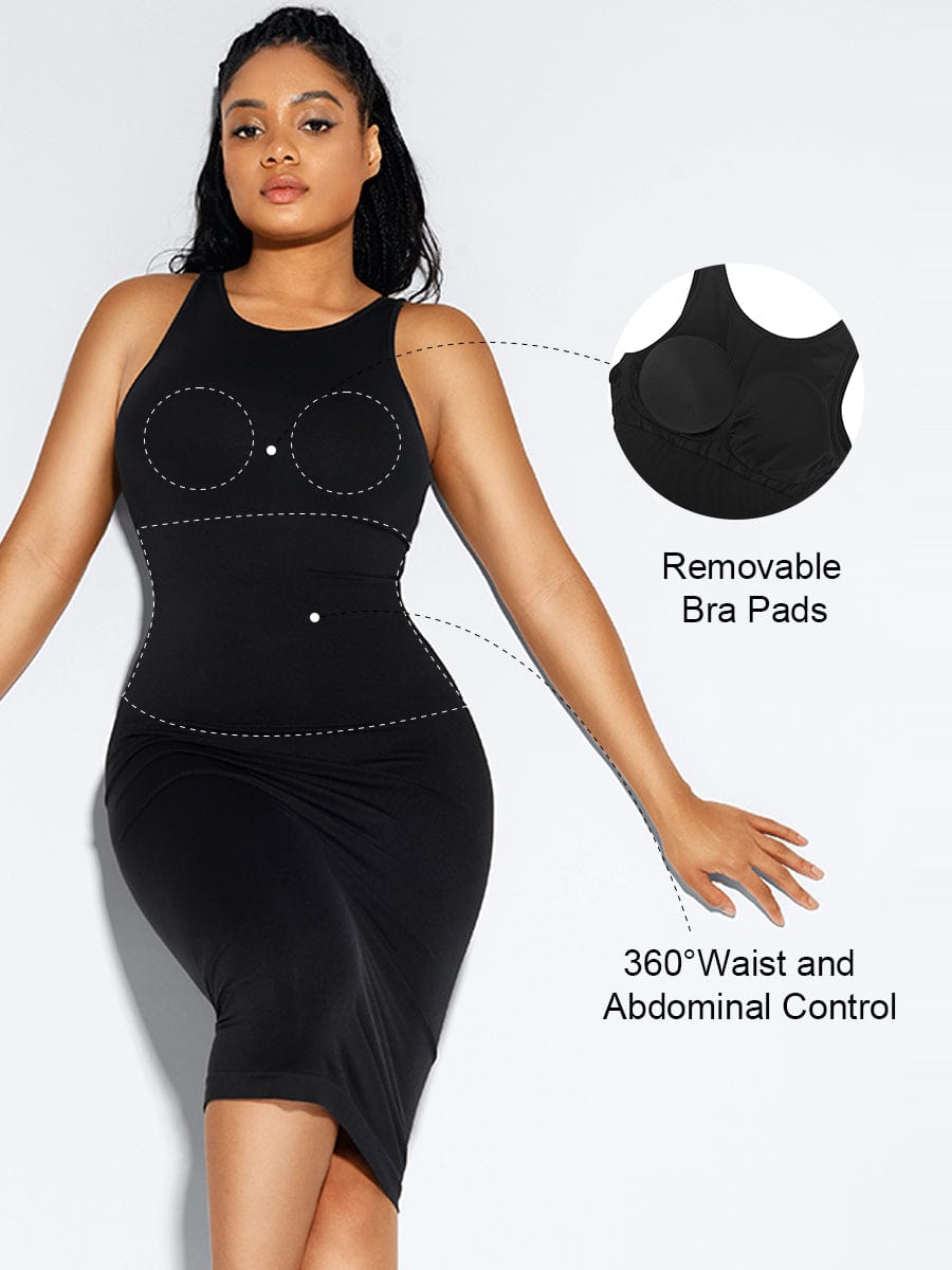 Eco-Friendly Seamless Shaping Dress with U-Back