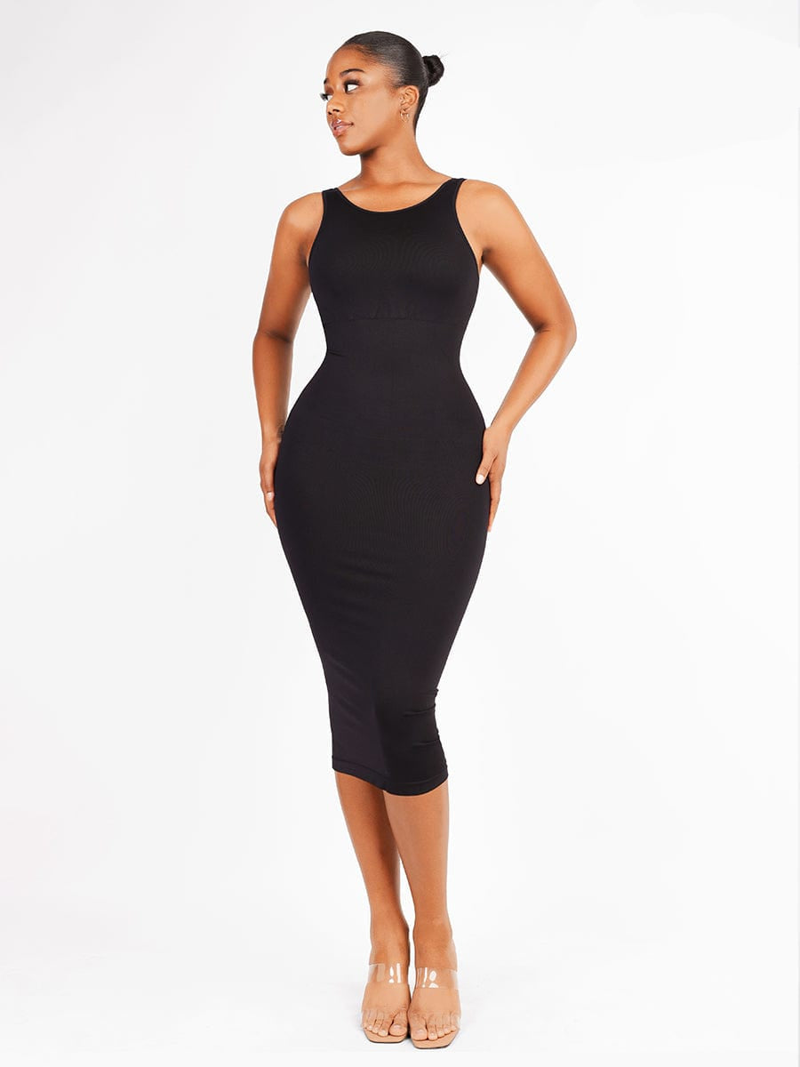 Eco-Friendly Seamless Shaping Dress with U-Back