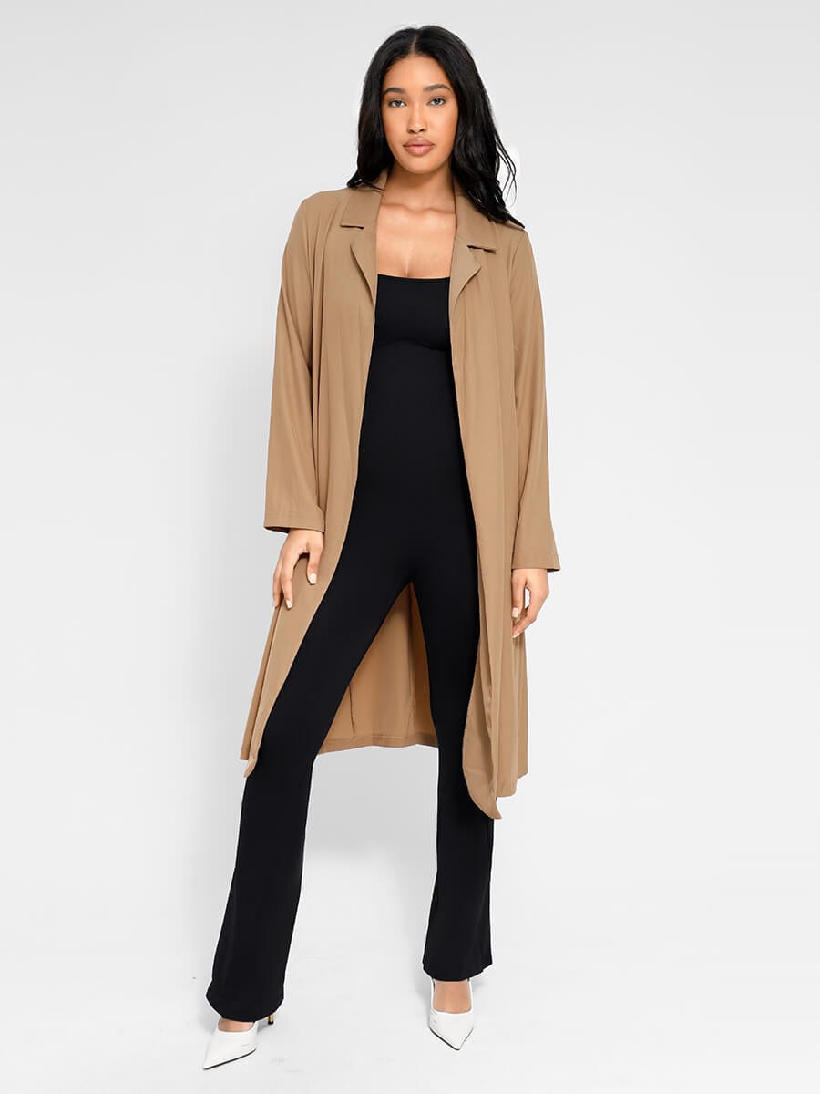 Chic Seamless Square Neck Flared Jumpsuit
