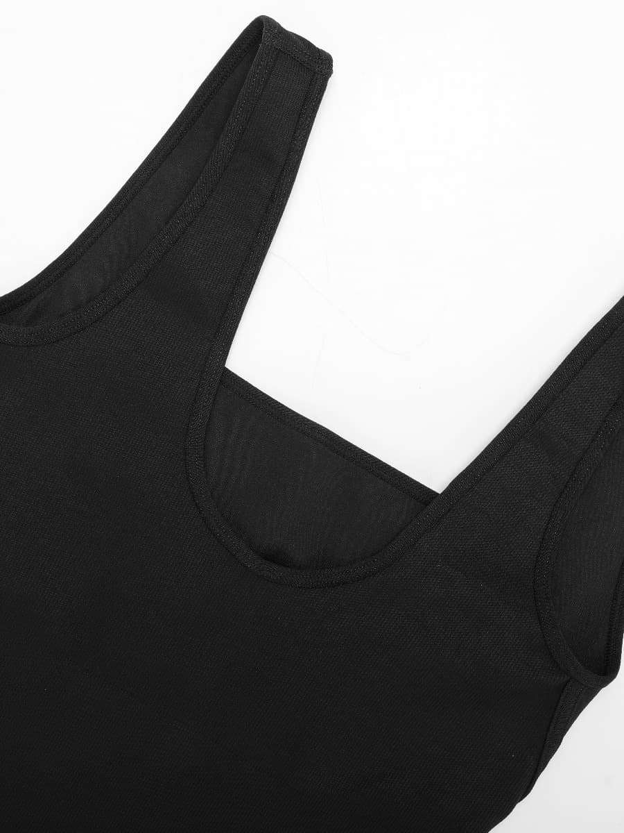 Chic Seamless Square Neck Flared Jumpsuit