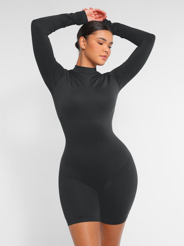Seamless Tummy Control Jumpsuit with Bust Support & Removable Cups