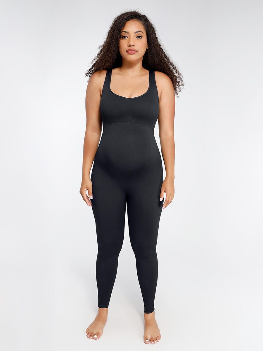 Eco-Friendly Maternity Support Jumpsuit with Back Lift