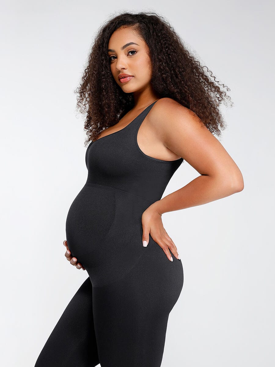 Eco-Friendly Maternity Support Jumpsuit with Back Lift