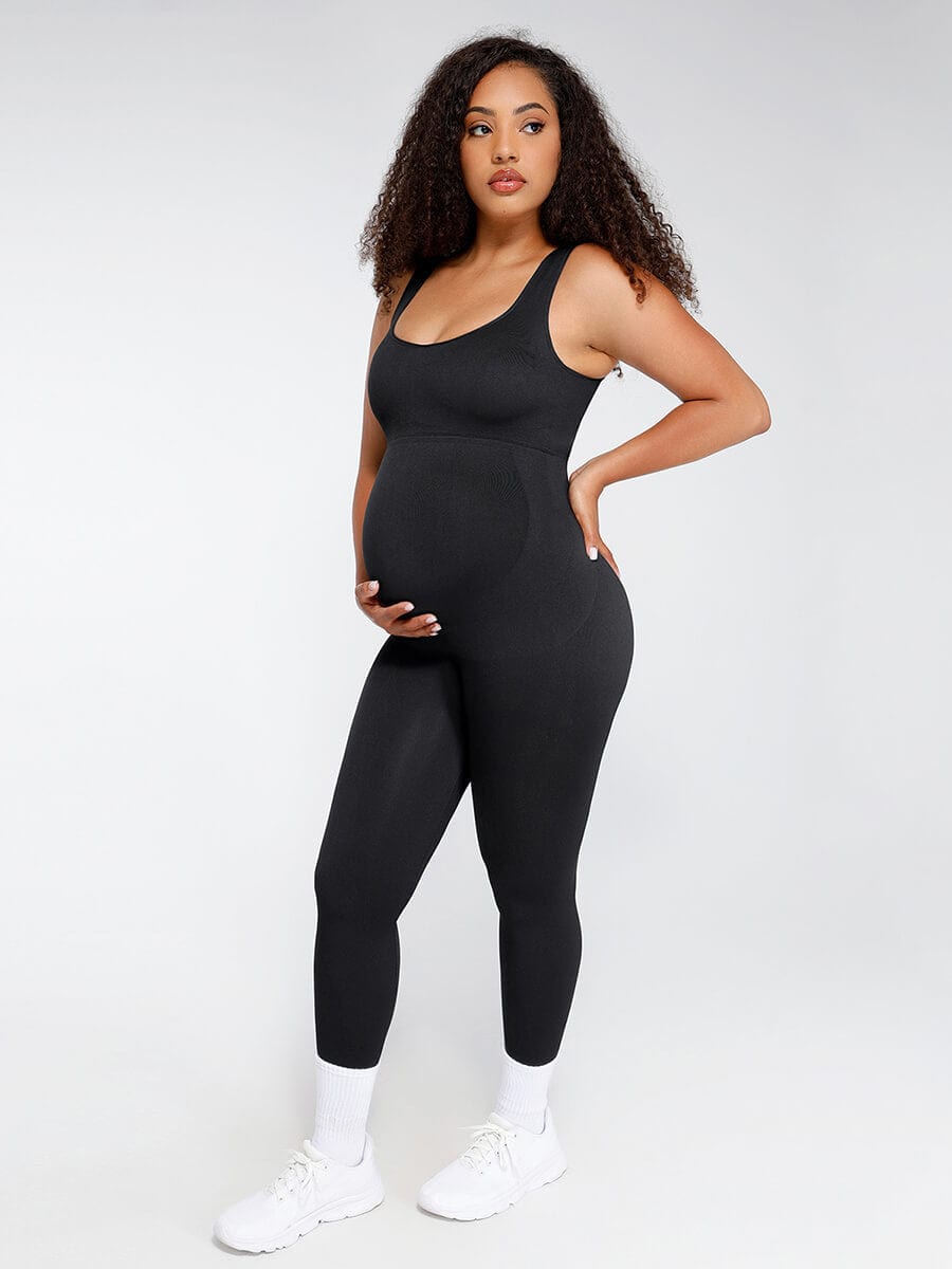 Eco-Friendly Maternity Support Jumpsuit with Back Lift