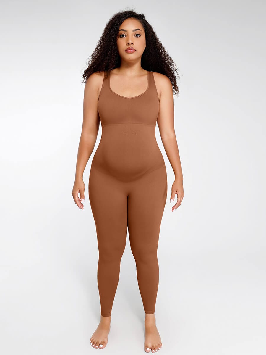 Eco-Friendly Maternity Support Jumpsuit with Back Lift