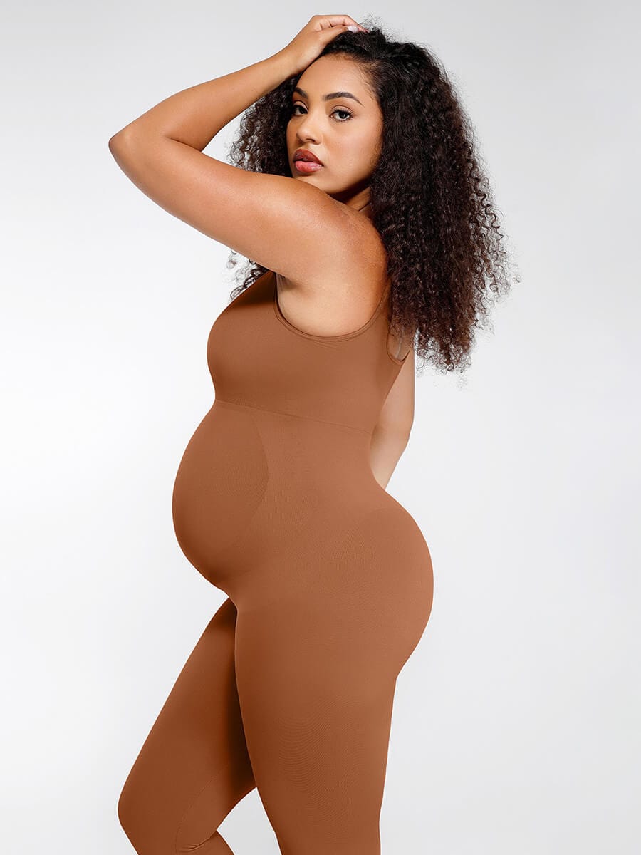 Eco-Friendly Maternity Support Jumpsuit with Back Lift