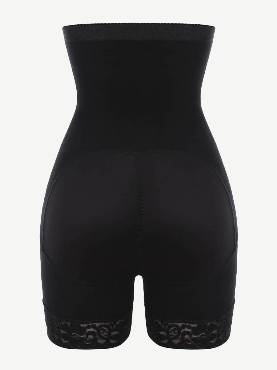 Queen Size High Waist Post-Surgical Slimming Shorts with Lace Details