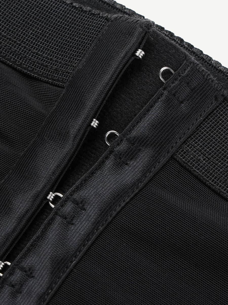 Queen Size High Waist Post-Surgical Slimming Shorts with Lace Details
