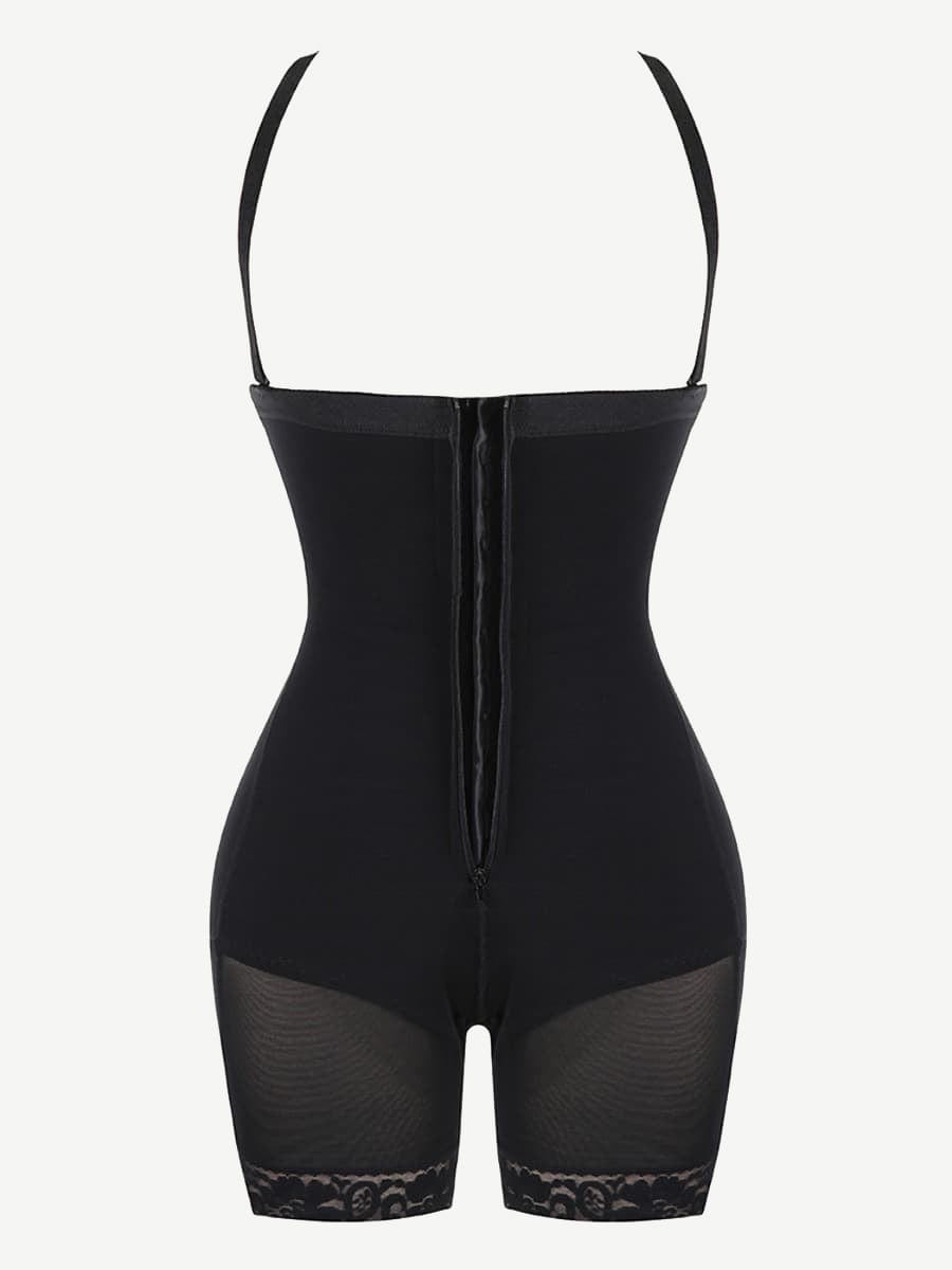 Detachable Straps Post-Op Full Body Shaper with Zipper Tummy Control