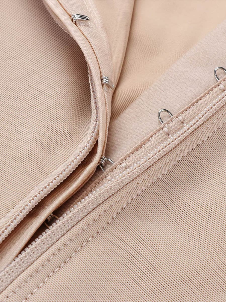 Detachable Straps Post-Op Full Body Shaper with Zipper Tummy Control