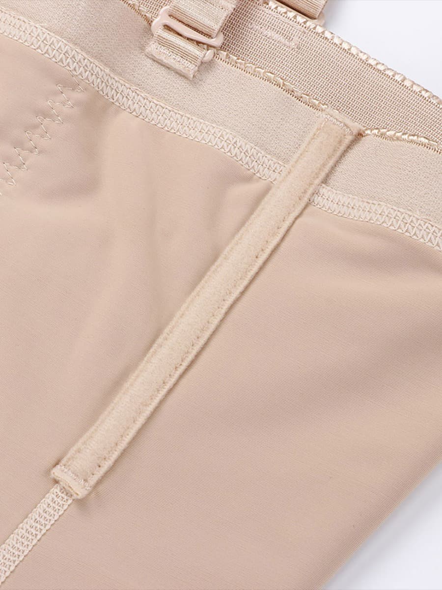 Detachable Straps Post-Op Full Body Shaper with Zipper Tummy Control